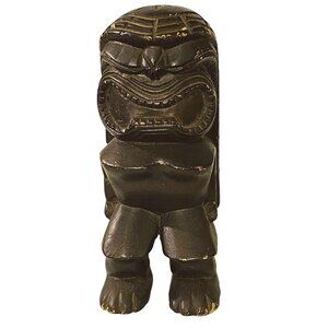 Vintage Wooden Handmade/Carved TIKI God Man Figure Statue Idol Unknown Artist
